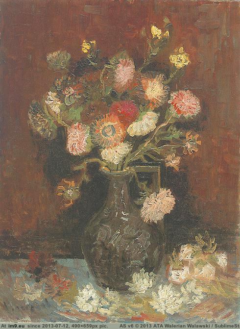 1886 Vase with Asters and Phlox (in Vincent van Gogh Paintings - 1886-88 Paris)