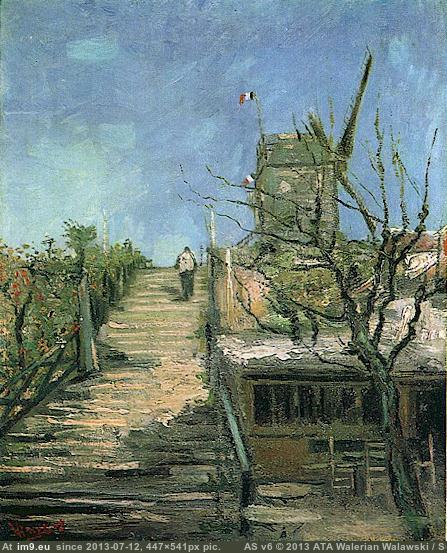 1886 Windmill on Montmartre (in Vincent van Gogh Paintings - 1886-88 Paris)