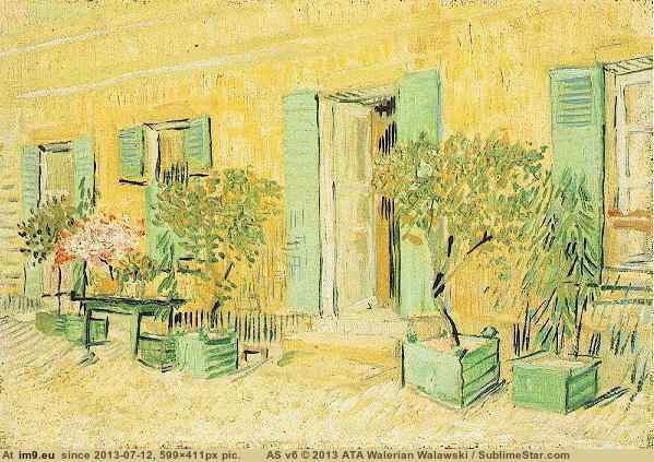 1887 Exterior of a Restaurant at Asnieres (in Vincent van Gogh Paintings - 1886-88 Paris)