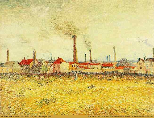 1887 Factories at Asnieres Seen from the Quai de Clichy (in Vincent van Gogh Paintings - 1886-88 Paris)