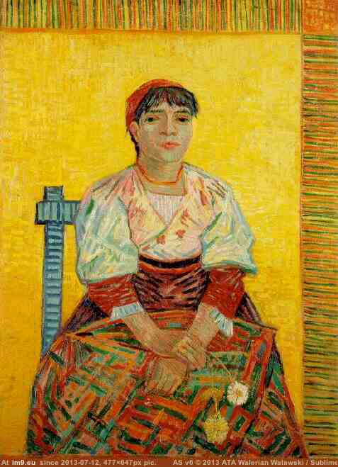 1887 Italian Woman (Agostina Segatori) (not sure) (in Vincent van Gogh Paintings - 1886-88 Paris)