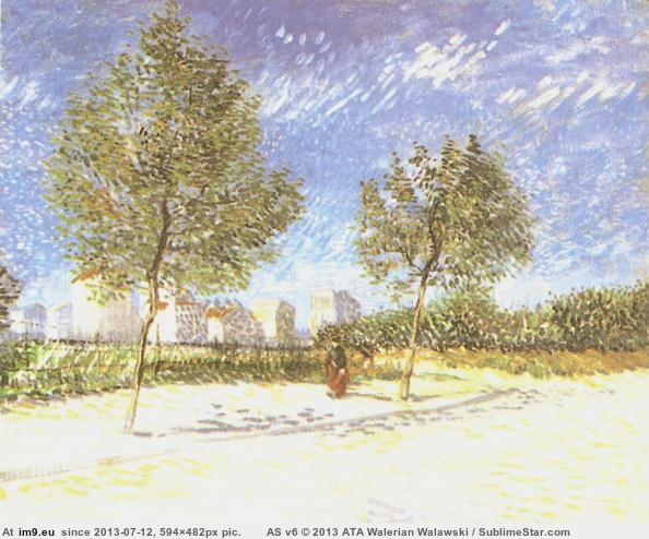 1887 On the Outskirts of Paris (in Vincent van Gogh Paintings - 1886-88 Paris)