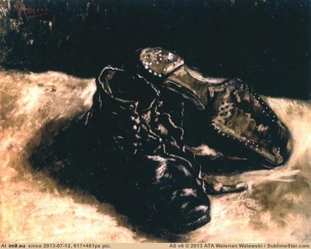 1887 Pair of Shoes, A version 2 (in Vincent van Gogh Paintings - 1886-88 Paris)