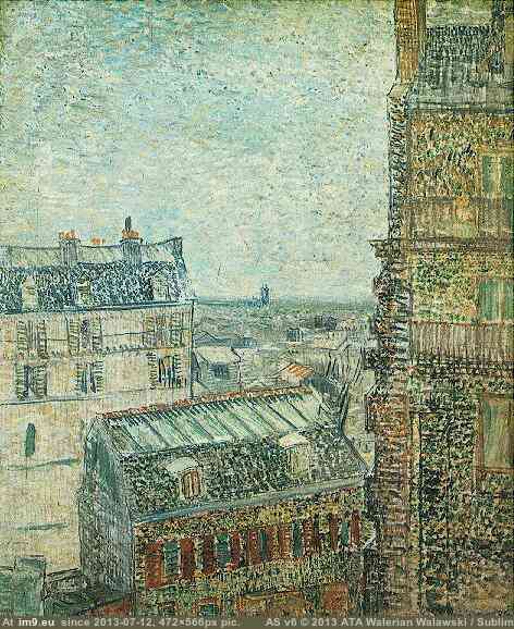 1887 View of Paris from Vincent's Room in the Rue Lepic (in Vincent van Gogh Paintings - 1886-88 Paris)