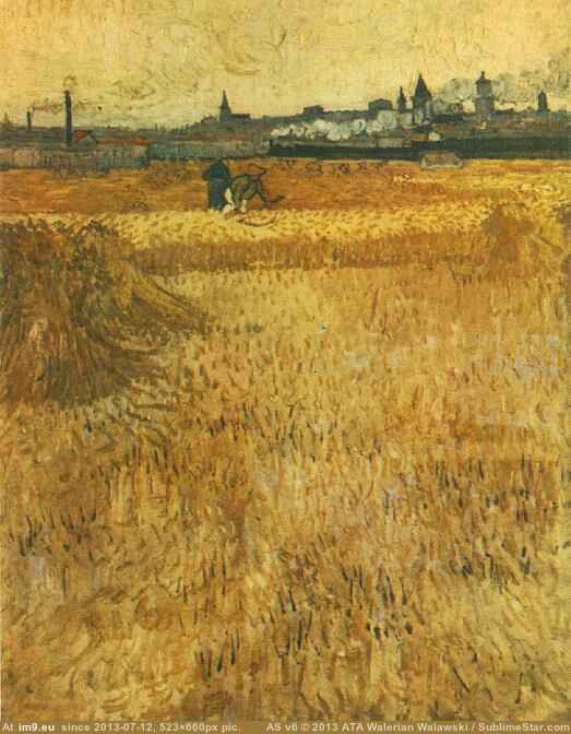 1888 Arles View from the Wheat Fields (in Vincent van Gogh Paintings - 1888-89 Arles)