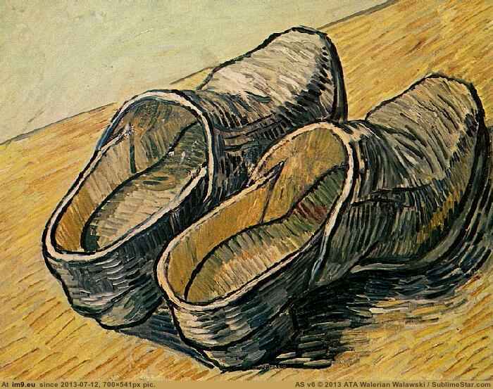 1888 Pair of Leather Clogs, A (in Vincent van Gogh Paintings - 1888-89 Arles)