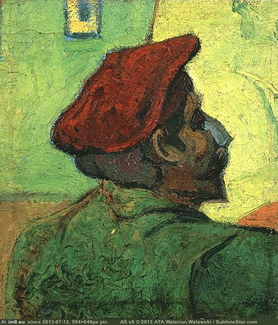 1888 Paul Gauguin (Man in a Red Beret) (in Vincent van Gogh Paintings - 1888-89 Arles)