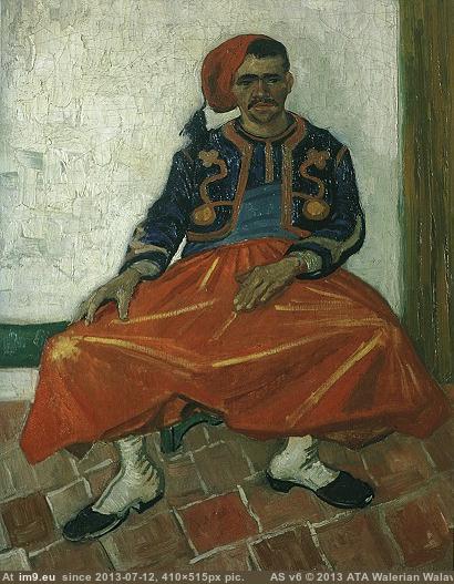 1888 Seated Zouave, The (in Vincent van Gogh Paintings - 1888-89 Arles)