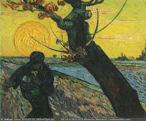 1888 Sower, The version 3 (in Vincent van Gogh Paintings - 1888-89 Arles)