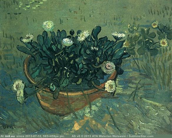 1888 Still Life Bowl with Daisies (in Vincent van Gogh Paintings - 1888-89 Arles)