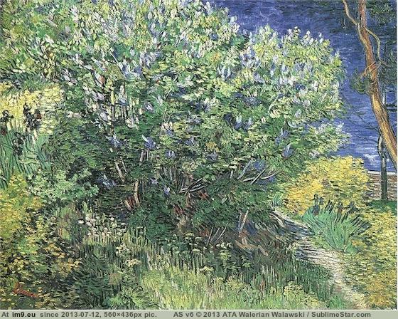 1889 Lilacs (in Vincent van Gogh Paintings - 1889-90 Saint-Rémy)