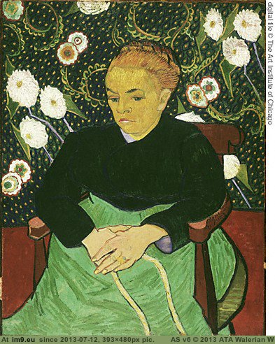 1889 Madame Roulin Rocking the Cradle (La Berceuse) (in Vincent van Gogh Paintings - 1888-89 Arles)