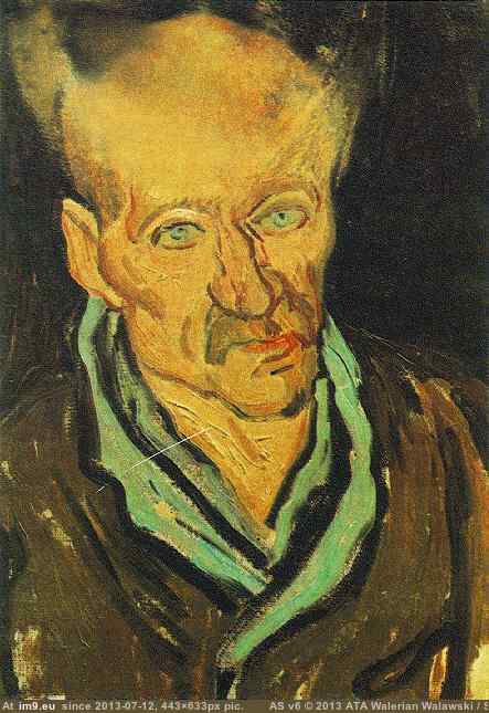 1889 Portrait of a Patient in Saint-Paul Hospital (in Vincent van Gogh Paintings - 1889-90 Saint-Rémy)