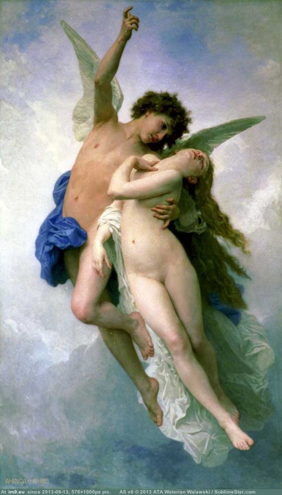 (1889) Psyche Et Lamour - William Adolphe Bouguereau (in William Adolphe Bouguereau paintings (1825-1905))