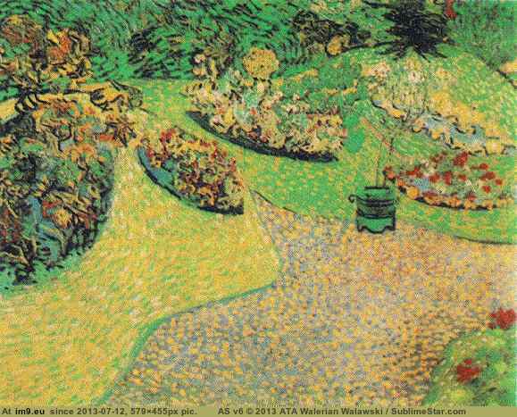 1890 (not sure) Garden in Auvers (in Vincent van Gogh Paintings - 1890 Auvers-sur-Oise)