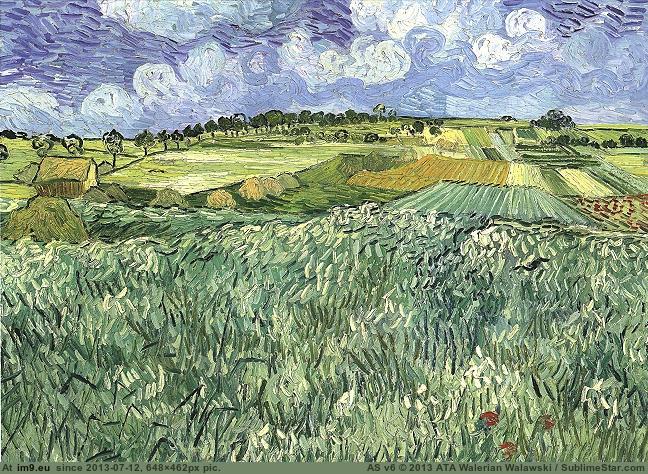 1890 Plain Near Auvers (in Vincent van Gogh Paintings - 1890 Auvers-sur-Oise)