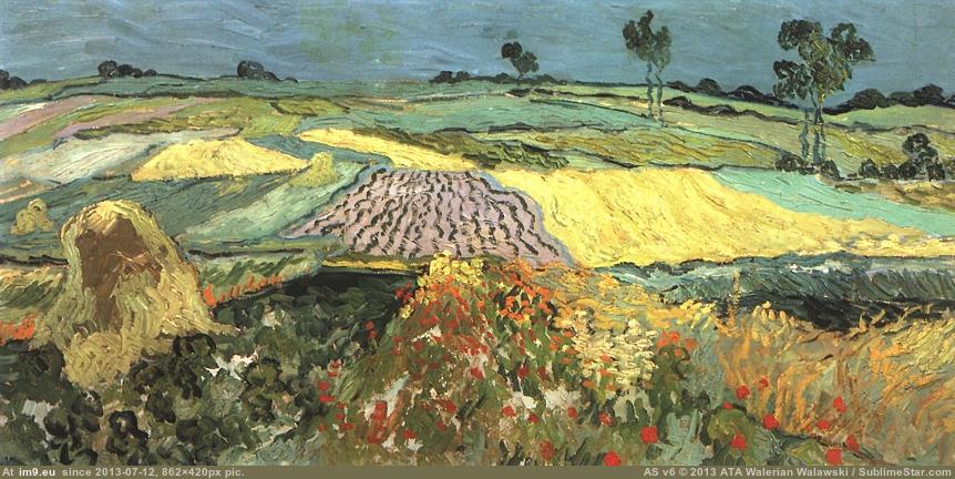 1890 Wheat Fields near Auvers (in Vincent van Gogh Paintings - 1890 Auvers-sur-Oise)