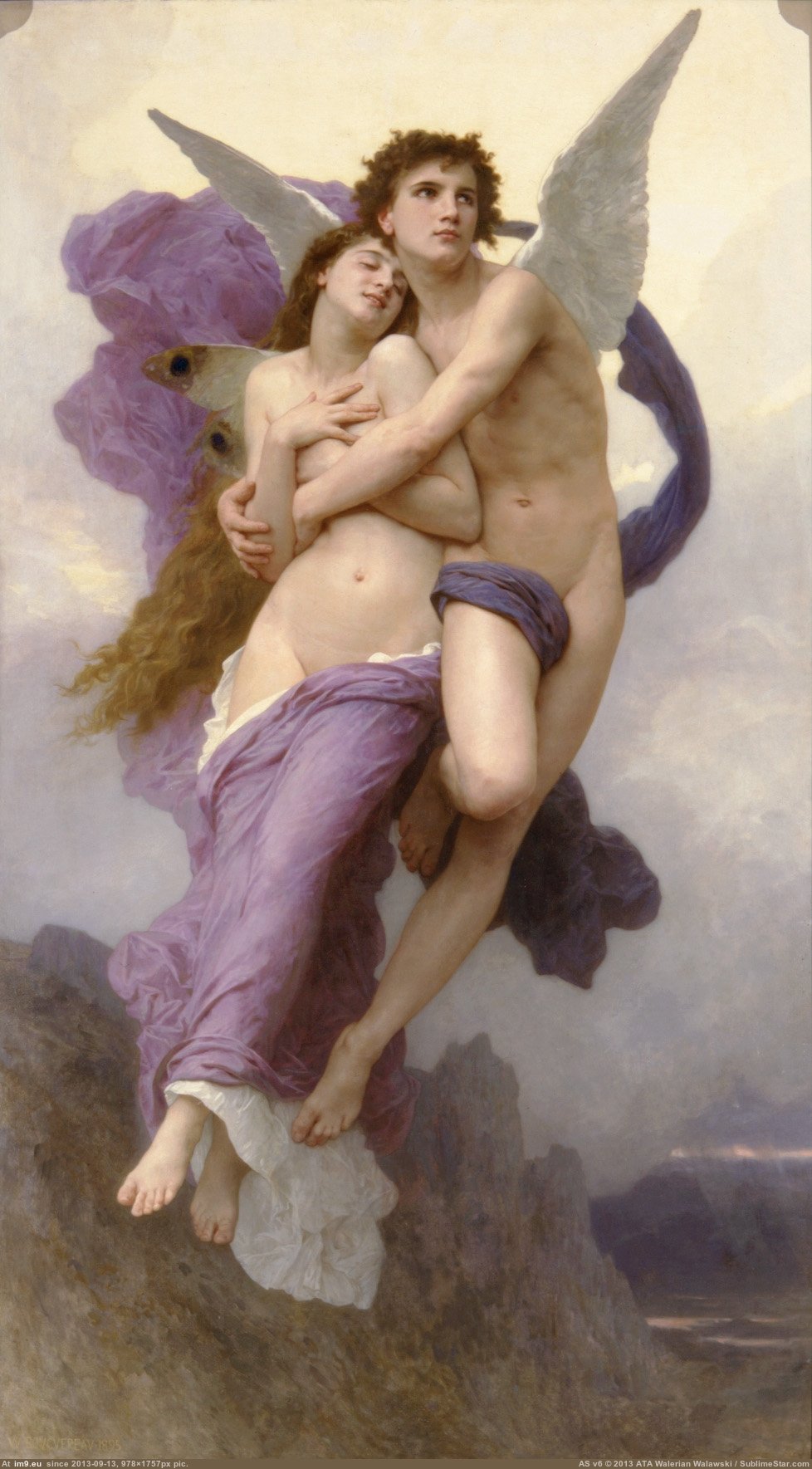 (1895) Le Ravissement De Psyche - William Adolphe Bouguereau (in William Adolphe Bouguereau paintings (1825-1905))