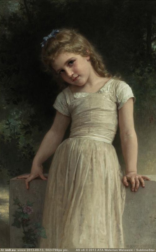 (1895) The Mischievous One - William Adolphe Bouguereau (in William Adolphe Bouguereau paintings (1825-1905))