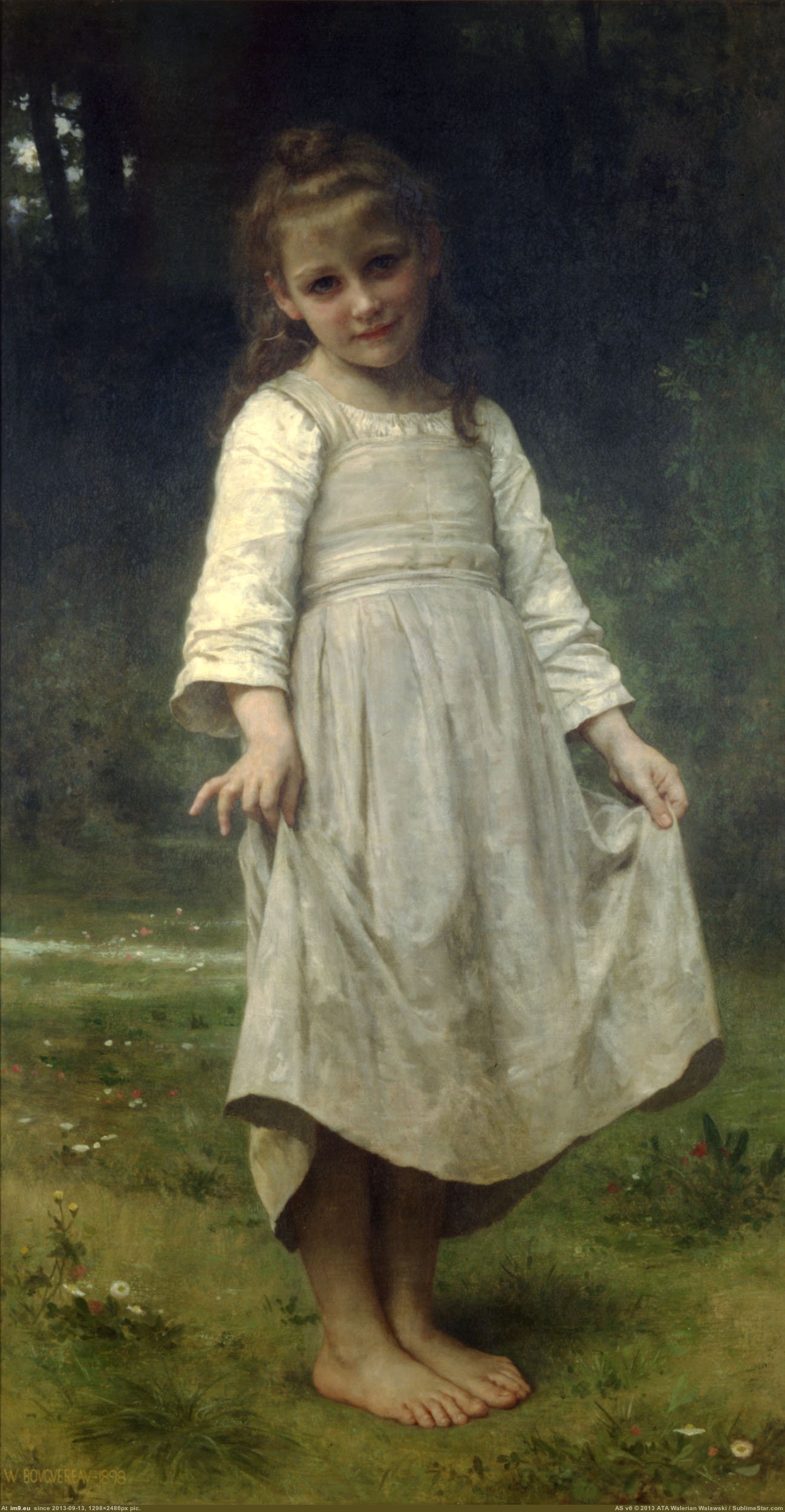 (1898) La Reverence - William Adolphe Bouguereau (in William Adolphe Bouguereau paintings (1825-1905))