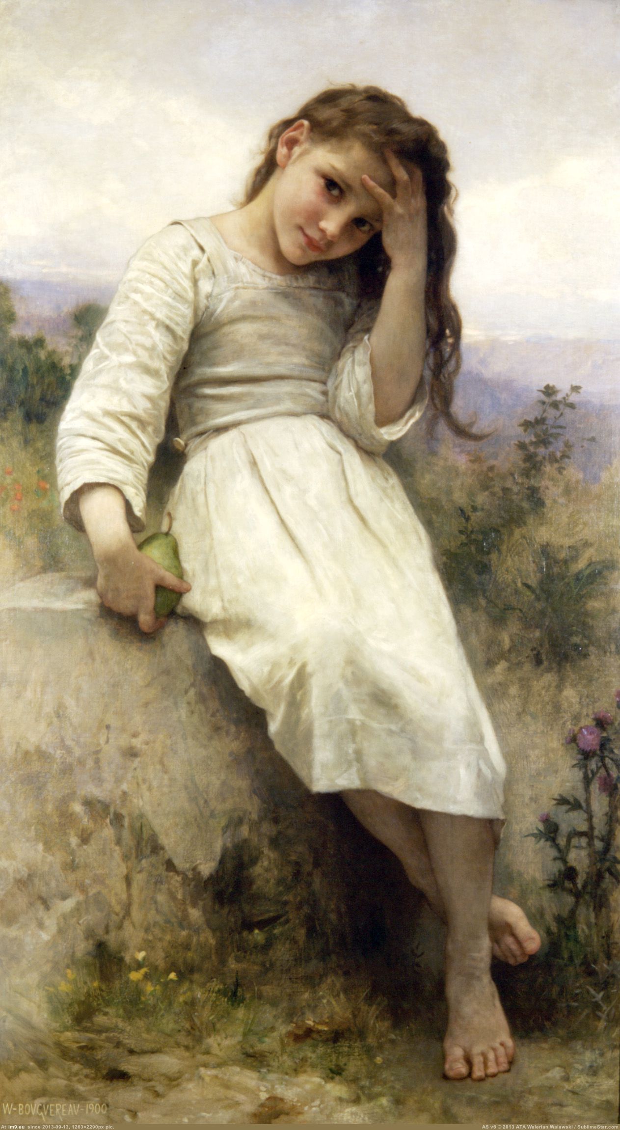 (1900) Petite Maraudeuse - William Adolphe Bouguereau (in William Adolphe Bouguereau paintings (1825-1905))