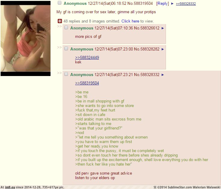 [4chan] Anon gets advice on sexing his gf (in My r/4CHAN favs)