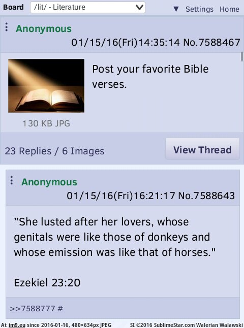 [4chan] Anon quotes the Bible (in My r/4CHAN favs)