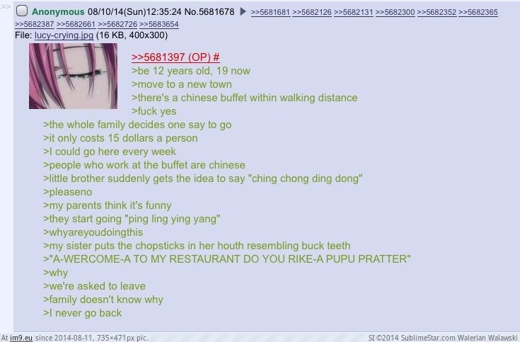 [4chan] -ck- goes to a chinese buffet (in My r/4CHAN favs)