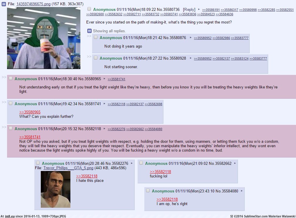 [4chan] -fit-izen explains his regrets (in My r/4CHAN favs)