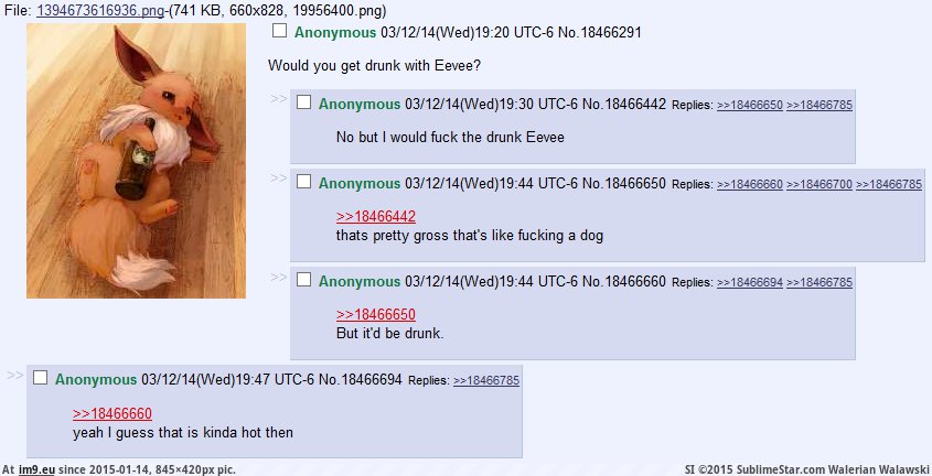 [4chan] -vp-oreon gets drunk with an Eevee (in My r/4CHAN favs)