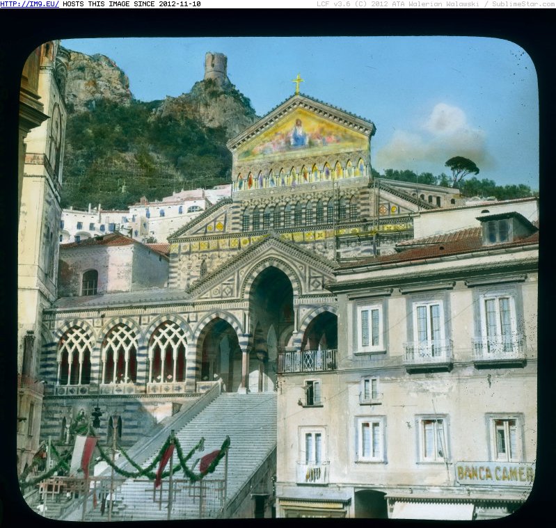 Amalfi. Cathedral of St. Andrew (Duomo Sant' Andrea) - general view (1919-1938).2376 (in Branson DeCou Stock Images)