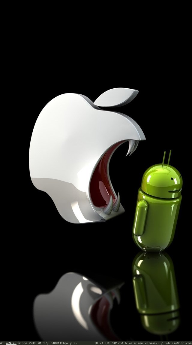 Apple Ready To Eat Android Iphone 5 Wallpaper Ilikewallpaper Com (iPhone wallpaper) (in IPhone 5 wallpapers W3S)