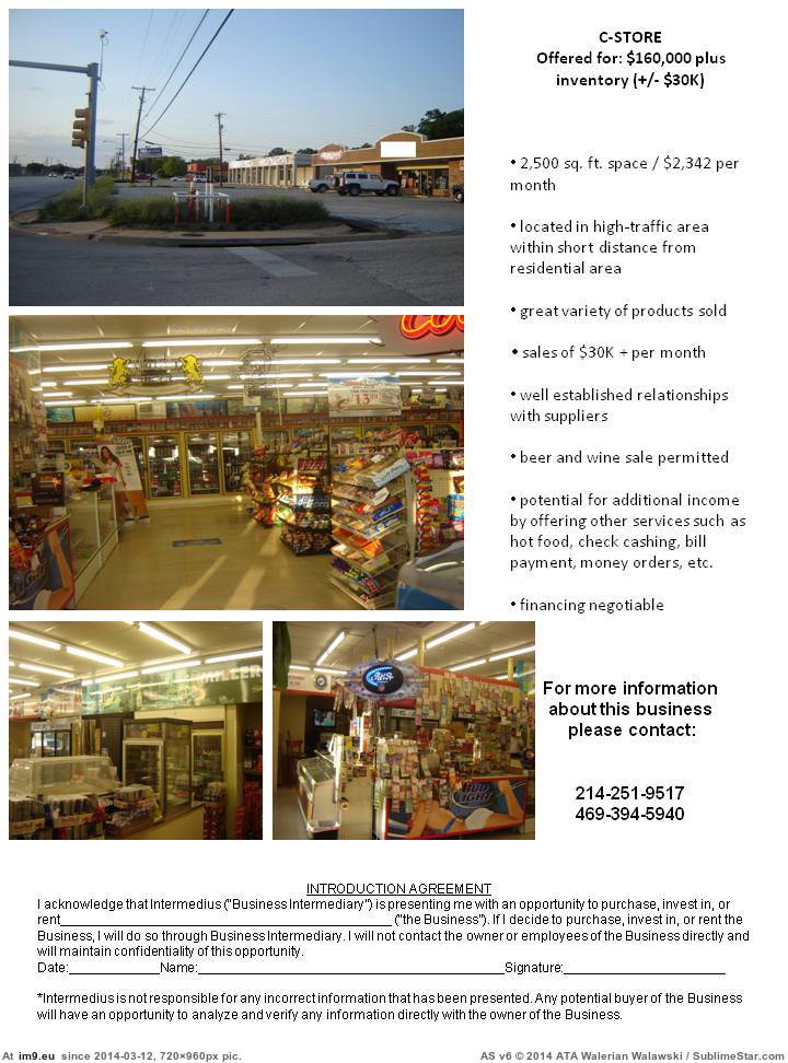 C-STORE FLYER (in IMBS Business For Sale)
