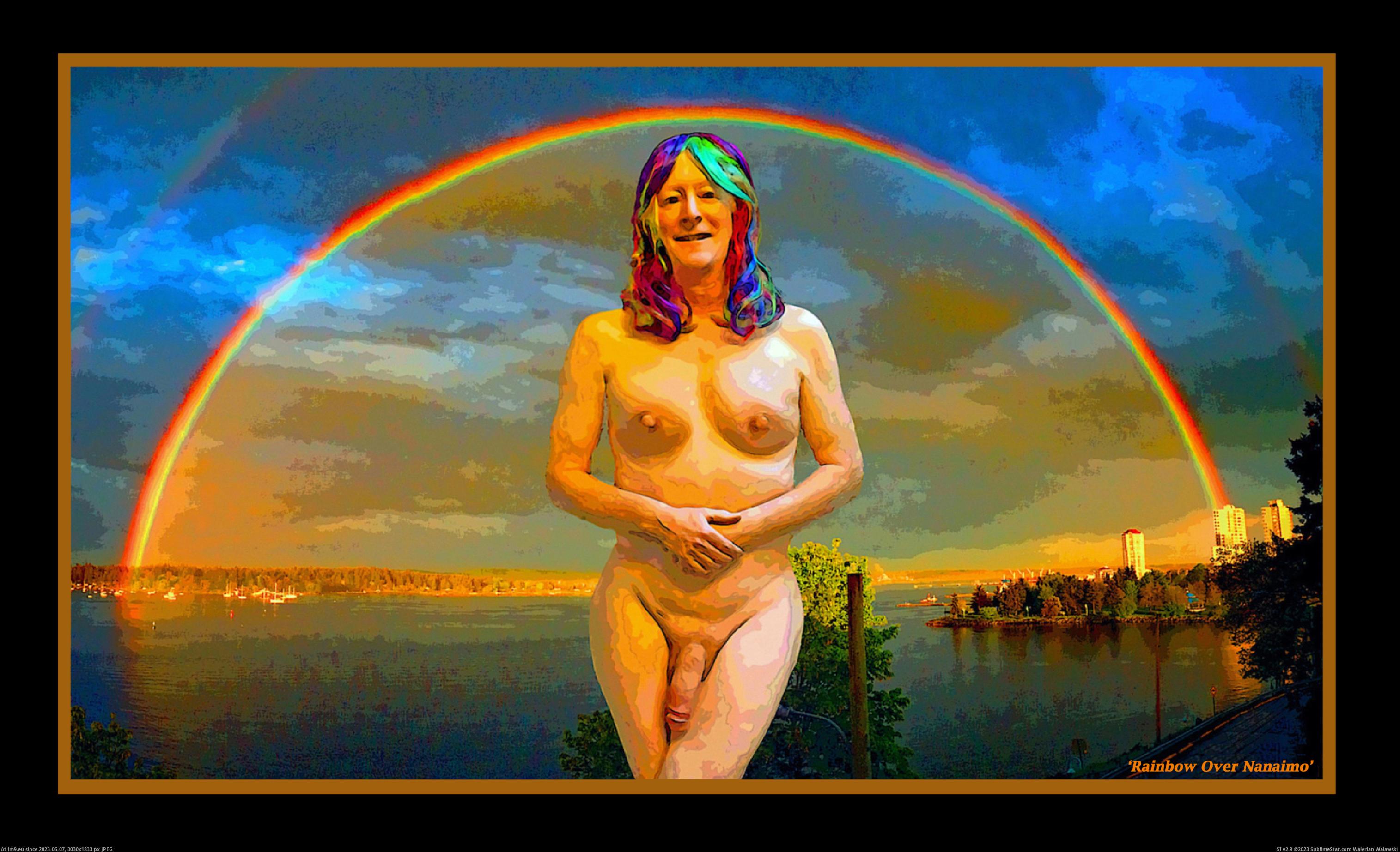 Clothed Unclothed Amateur Erotica Model Rainbow Over Nanaimo (in Instant Upload)