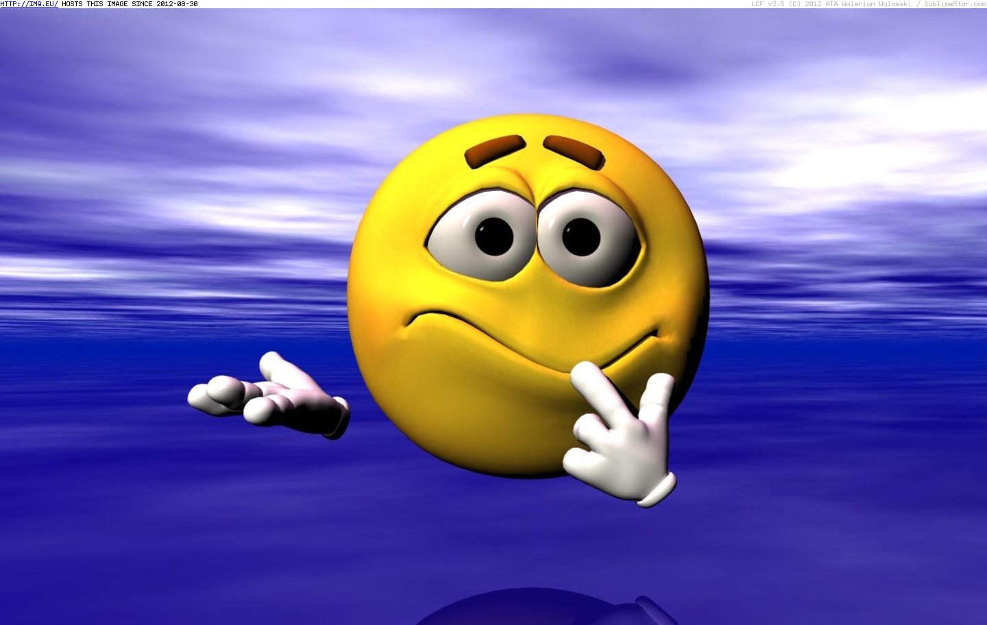 Confused 128  (smiley wallpaper) (in Smiley Wallpapers)