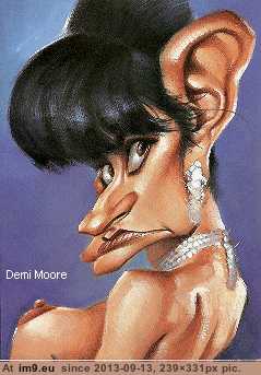 Demi Moore Cartoon Character (in Movie Stars Funny Cartoon Characters)