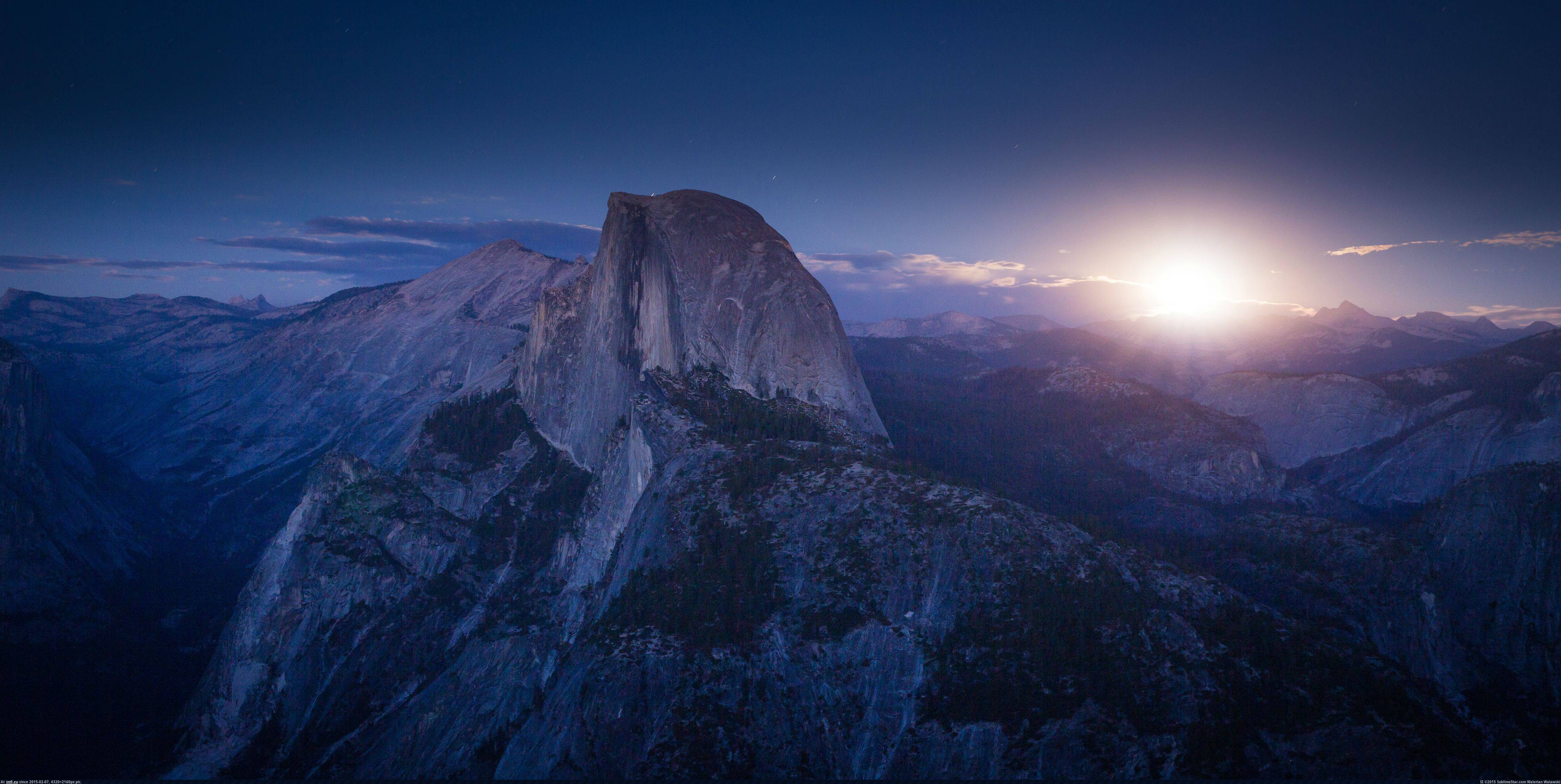#Wallpaper #Big #Beautiful #Mountains #Highres #Moonrise #4320x2172 #Yosemite #Moon #Blood #Peace [Earthporn] OC - 'Blood Moonrise' - Yosemite During the Big Blood Moon on 10-8-14 -[4320x2160] Pic. (Image of album My r/EARTHPORN favs))