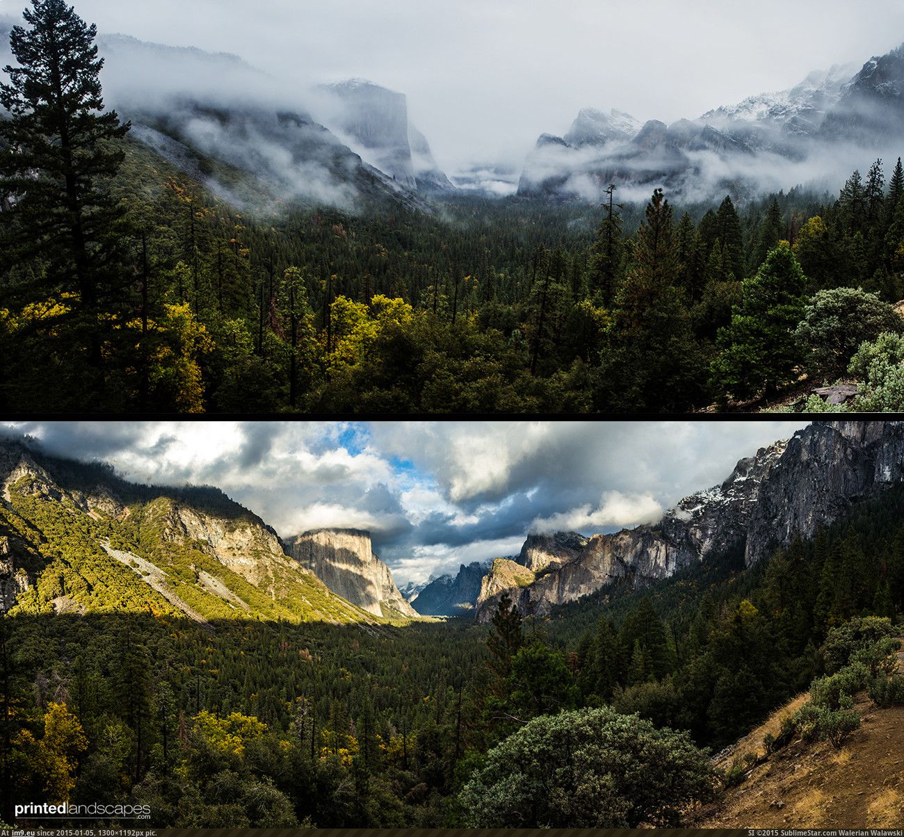 [Earthporn] The difference between taking your picture in the morning and the afternoon at Yosemite  [1300x1192] (in My r/EARTHPORN favs)