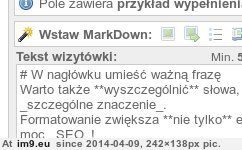 Formatowanie MarkDown (in Katalog SEO)