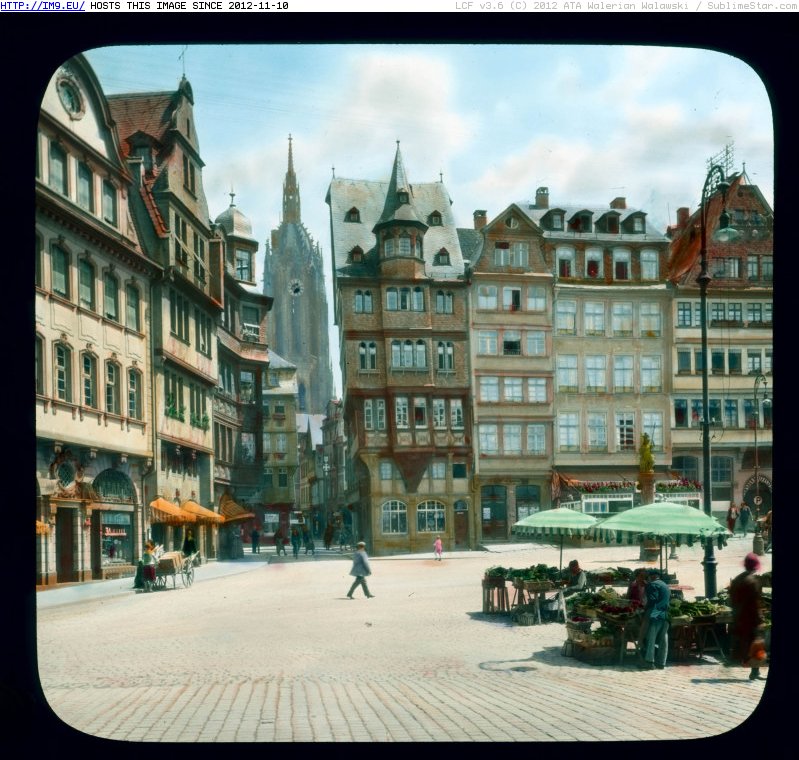 Frankfurt am Main; Romerberg square, with the old houses of the east side (Ostzeile) (1930).1770 (in Branson DeCou Stock Images)