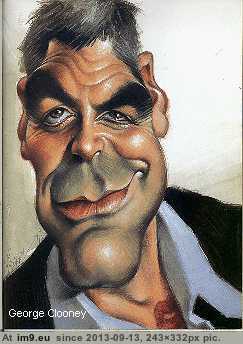 George Clooney Cartoon Character (in Movie Stars Funny Cartoon Characters)