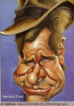 Harrison Ford Cartoon Character (in Movie Stars Funny Cartoon Characters)
