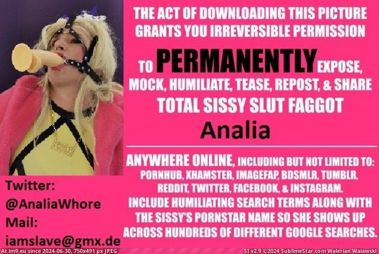 #Slut #Whore #Schlampe #Analia #Fag #Sissy id analia Pic. (Obraz z album Analia faggot hooker))