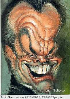 Jack Nicholson Cartoon Character (in Movie Stars Funny Cartoon Characters)