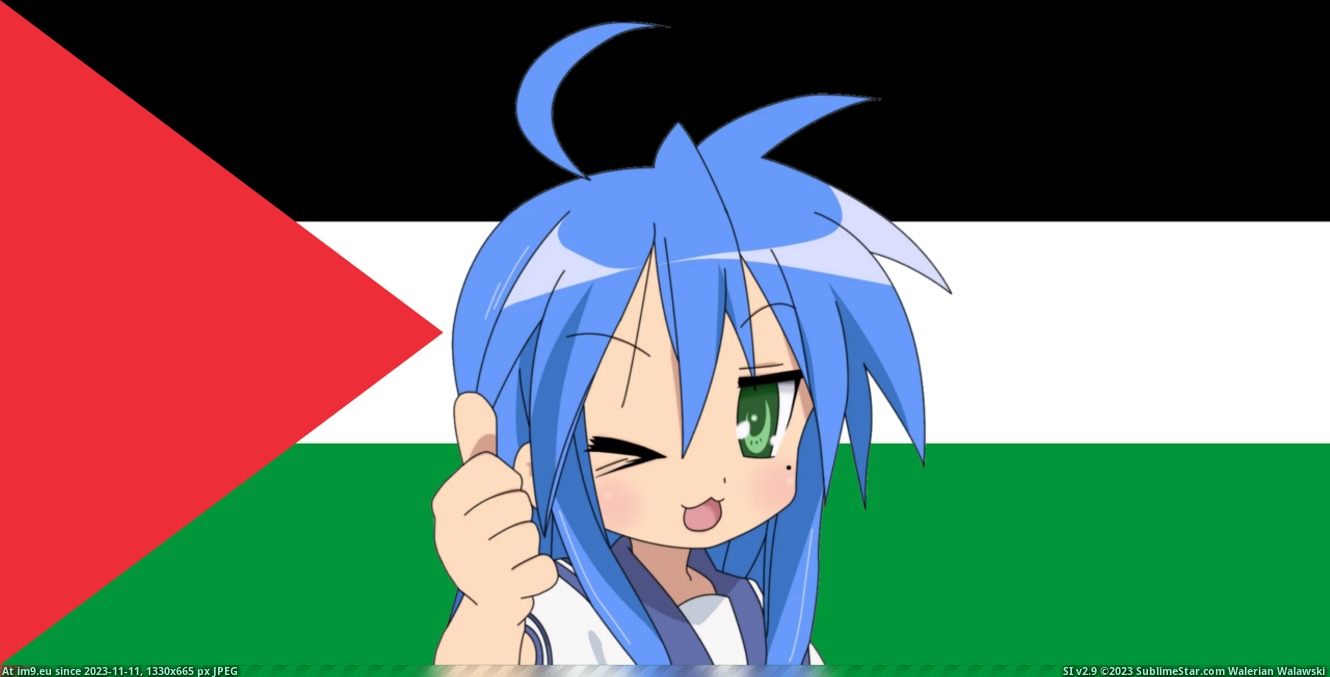 #Konataizumi #Luckystar konatapalestine Pic. (Obraz z album Your Waifu Supports Palestine))