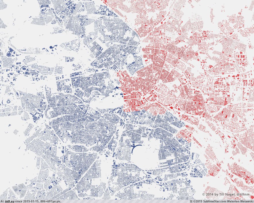 [Mapporn] Berlin East-West  [886 × 697] (in My r/MAPS favs)