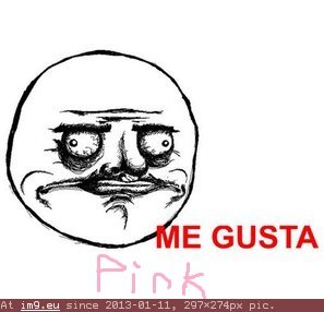 Me Gusta Pink (meme face) (in Memes, rage faces and funny images)