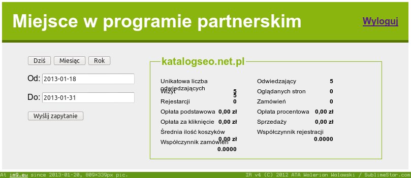 Miejsce w programie partnerskim (in Katalog SEO)