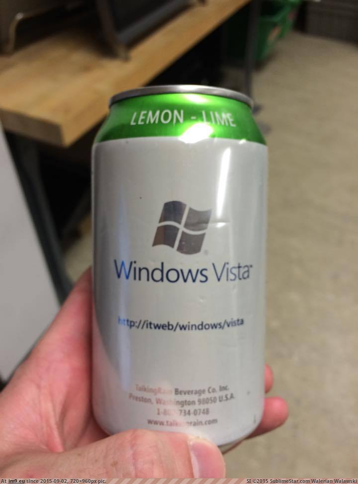 [Mildlyinteresting] I found a can of Lemon-Lime Windows Vista Pop (in My r/MILDLYINTERESTING favs)