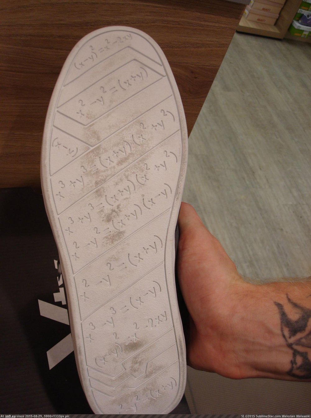 [Mildlyinteresting] This shoe sole has math equations written below it (in My r/MILDLYINTERESTING favs)